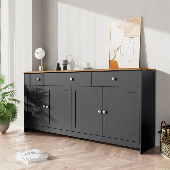 Test : homcom meuble de rangement buffet aspect marbre noir