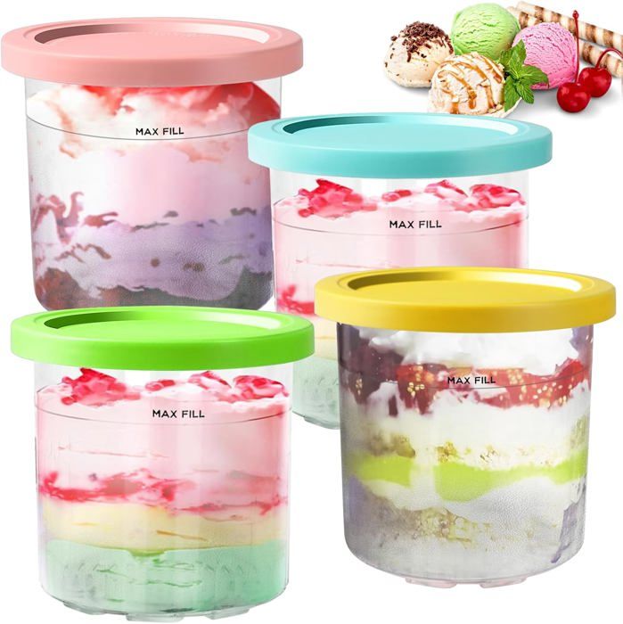 Récipients Ninja Swirl By CREAMi NC700 - 4 Pièces Compatibles Et Sans BPA - Electroménager