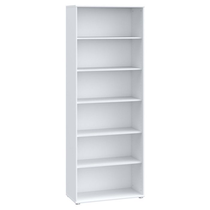 Bibliothèque / Étagère H. 198 x L. 74 cm décor blanc - MARIA Meubletmoi Bibliothèque / Étagère H. 198 x L. 74 cm décor blanc - MARIA Meubletmoi