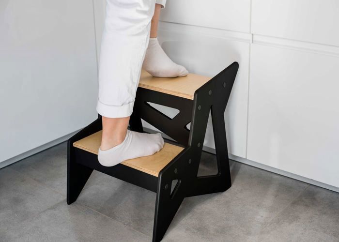 Tabouret Escabeau Poisson Pour Enfant - Dérapant Antichoc - Cuisine Salle De Bain Chambre - Luxshiny