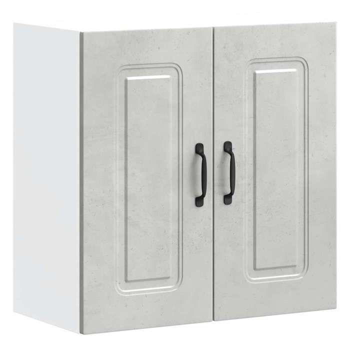 “SALE 2025”Armoire murale de cuisine - MOOD - Meuble de cuisine haut - Kalmar - Gris béton - Bois dingénierie chill827841