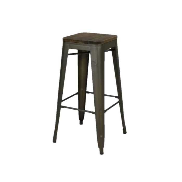 Urban Living - Tabouret de bar vintage Liv - H. 77 cm - Gris industriel Urban Living - Tabouret de bar vintage Liv - H. 77 cm - Gris industriel