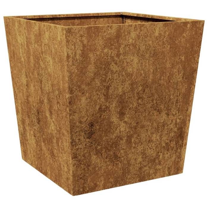 Meilleures Jardinière - SHOP - Pot de fleurs-Bac à fleurs 50x50x50 cm acier résistant aux intempéries SSD9472742