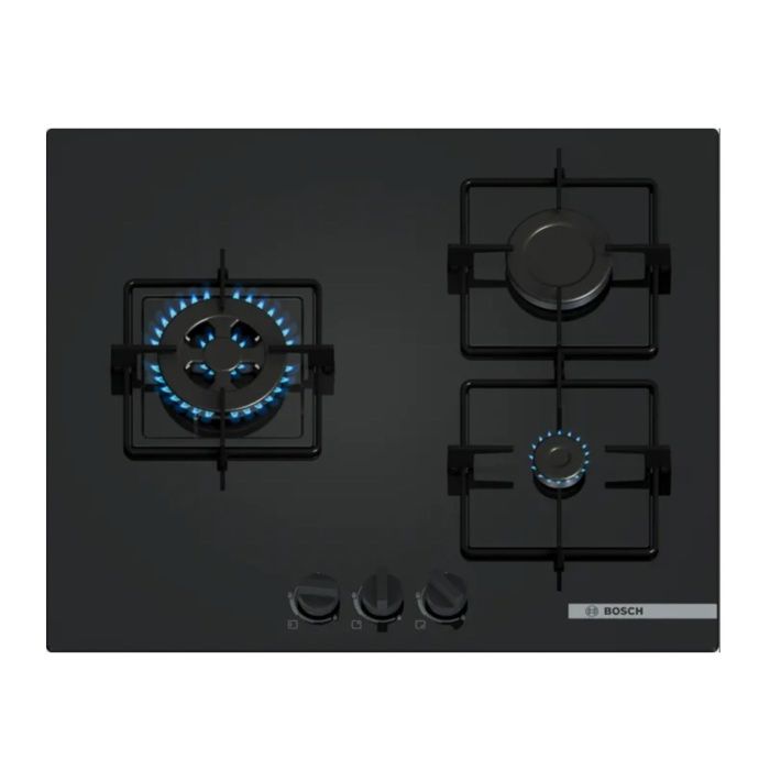 Table de cuisson gaz 60cm 3 feux PNC6B6K30 BOSCH - vue 2