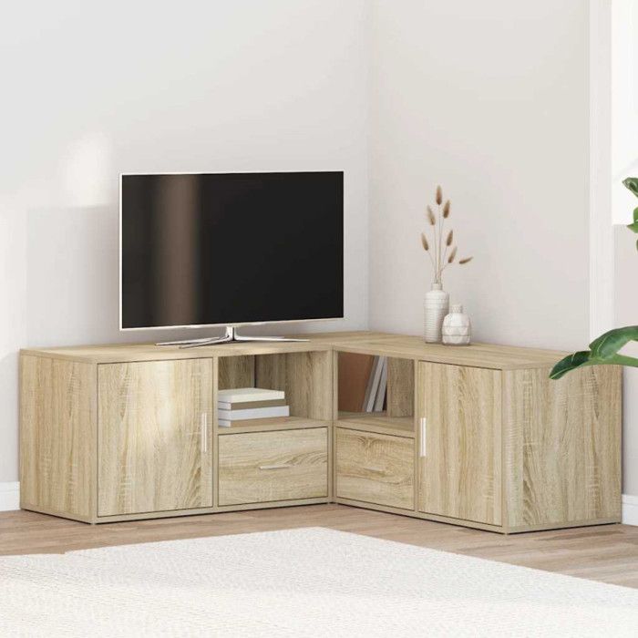 Armoire d angle chêne sonoma 200x40x45 cm bois dingénierie