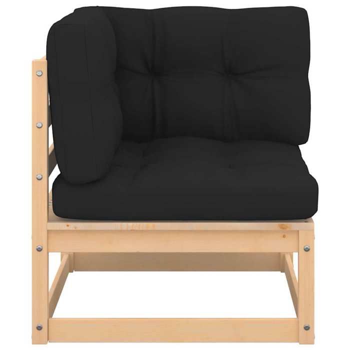 NEW 2025 Banc dangle de jardin - GKK - Siège de jardin - coussins - anthracite Bois de pin massif GGK2182