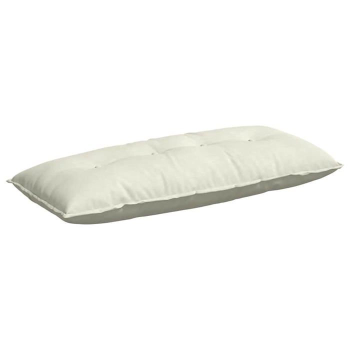 Coussin lombaire en velours côtelé - vidaXL - 120x50 cm - Ivoire - Rectangulaire - Housses amovibles