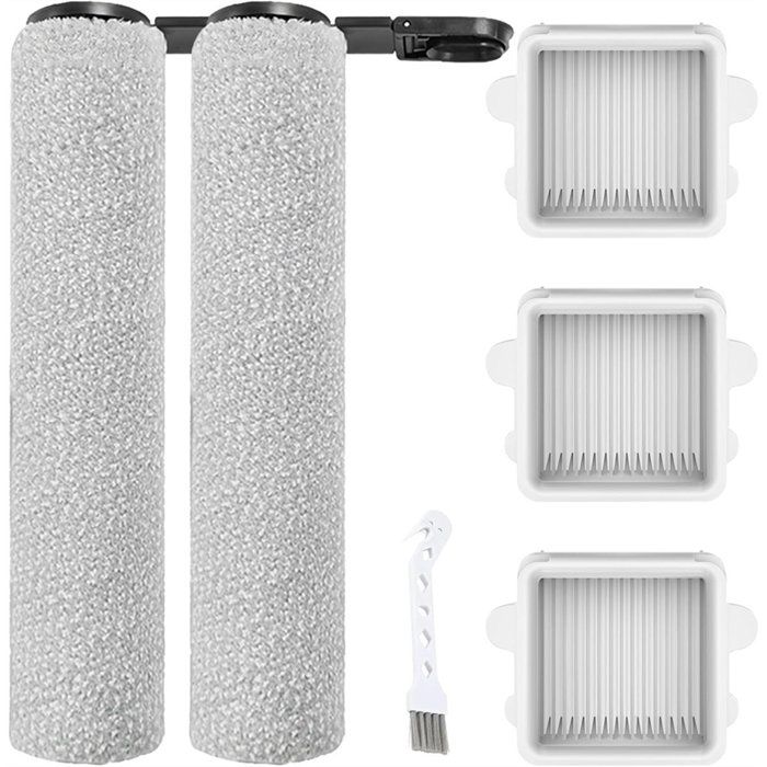 Pour Roborock F25 2 Rouleaux de Brosse et 3 Filtres pour Aspirateurs Eau et Poussière ACE/F25 RT/F25 LT/F25A LT/F25