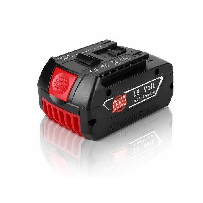 Batterie Lithium-ion 18V 6.0Ah - Compatible Bosch BAT609 BAT618 BAT620 ...