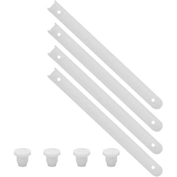 4 paires de glissières de tiroir en plastique de 190mm pour placard de cuisine tiroir à rainure Femeo