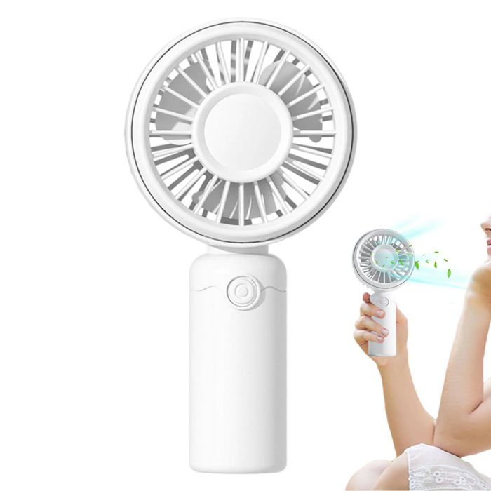 Mini ventilateur personnel 3 vitesses 500mAh rechargeable autonomie 1-3h silencieux Meoiruery