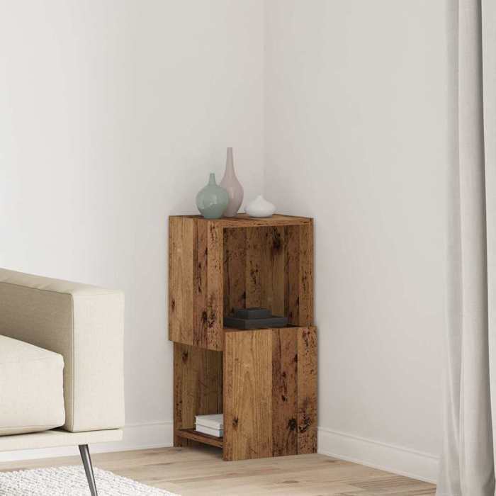 328219 Meuble dangle Bois Ancien 30 5 x 30 x 65 cm en Bois dingénierie avec gain de place pour Salon