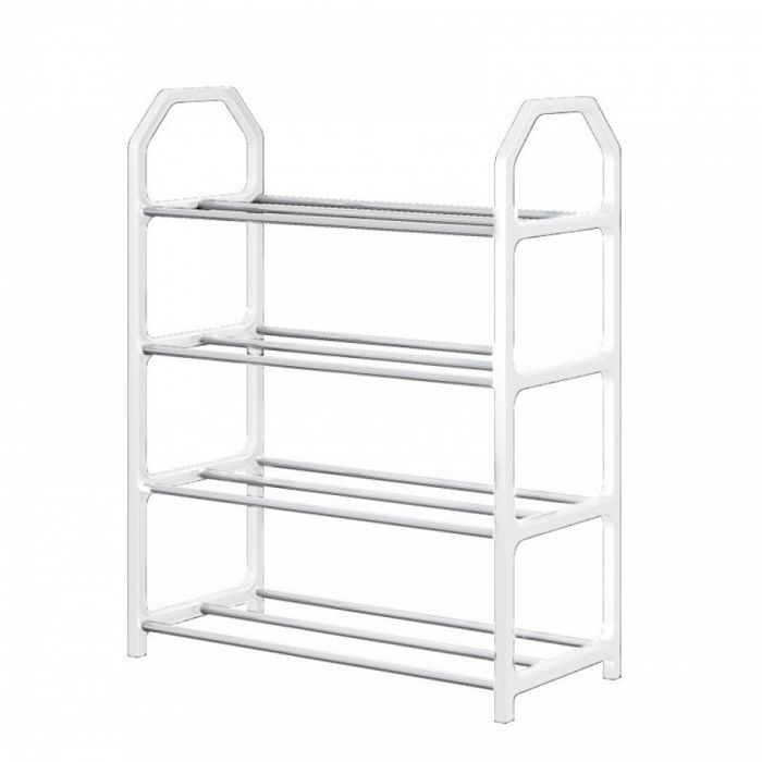 1 Étagère à chaussures métal empilable 4 niveaux design ajouré pour entrée chambre .