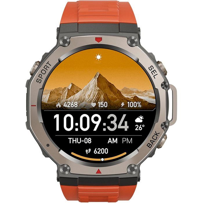 Mivrass GPS Montre Connectée Homme Femme 1 3 Autonomie 15 Jours GPS 100+ Sports IP68 Cardio Stress Sommeil SpO2