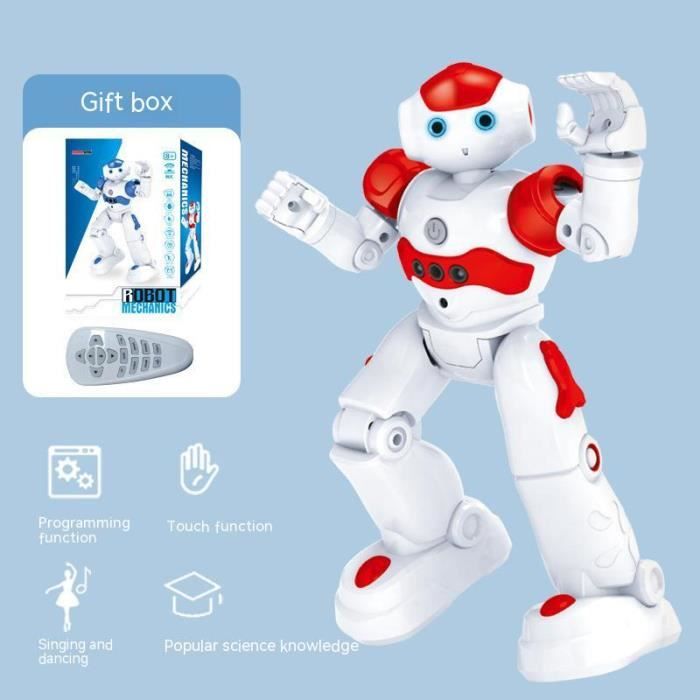 WEECOC Robot RC – Détection Gestuelle, Chante, Danse, Programmable – Cadeau Enfant (rose)