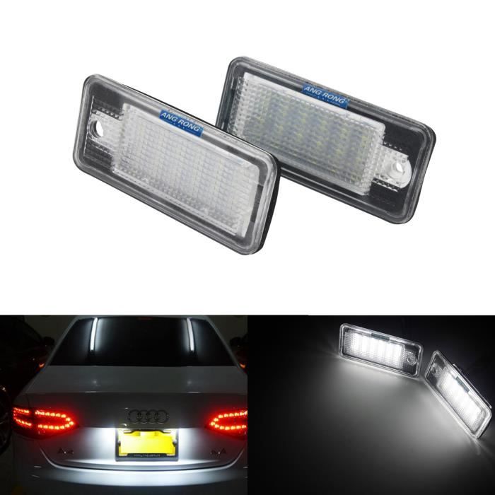 ANG RONG 2 Blanc Feux Eclairage de Plaque LED Voiture Pour Renault Espace 4 Scenic Laguna 