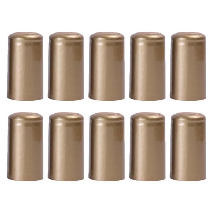 Nuobesty Lot De 100 Capsules Thermo-Rétractables Pour Bouteilles De Vin - Film D'Étanchéité Doré