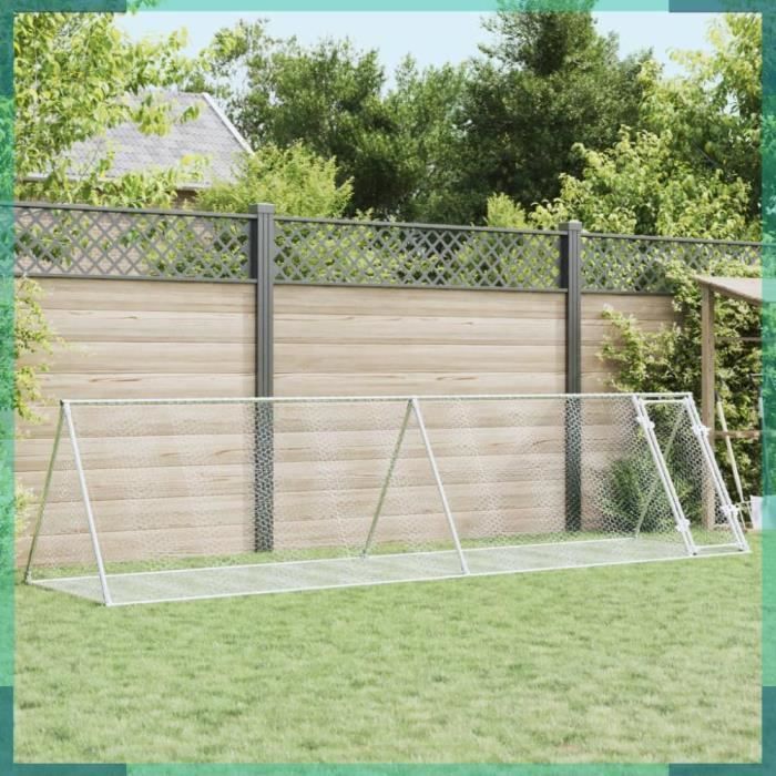 Meilleurs prix pour ASHATA Clapier argenté 400x105x91 cm acier galvanisé -FHE3281531