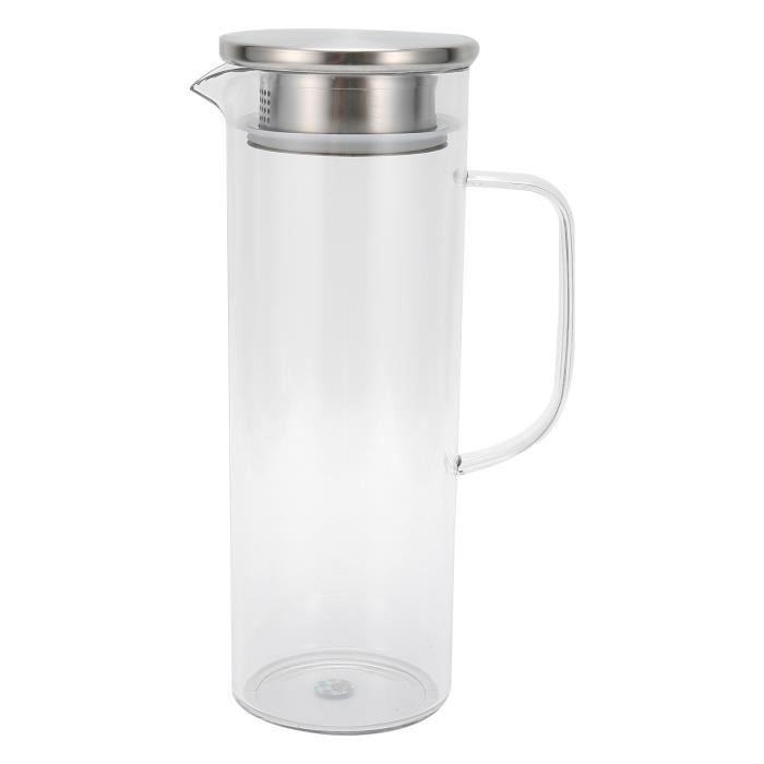 Pichet d'eau Pichet d'eau 1,5 litre, pichet en verre avec filtre et