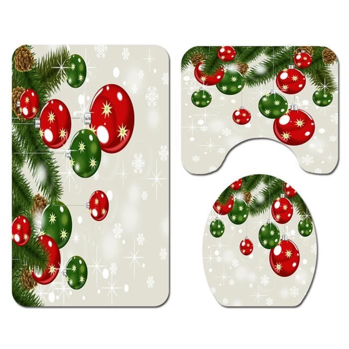 Salle De Bain Pere Noel Imprimer Toilettes Tapis De Bain Trois Pieces Ensemble 4406 Cdiscount Maison Salle De Bain Pere Noel Imprimer Toilettes Tapis De Bain Trois Pieces Ensemble 4406 Cdiscount Maison