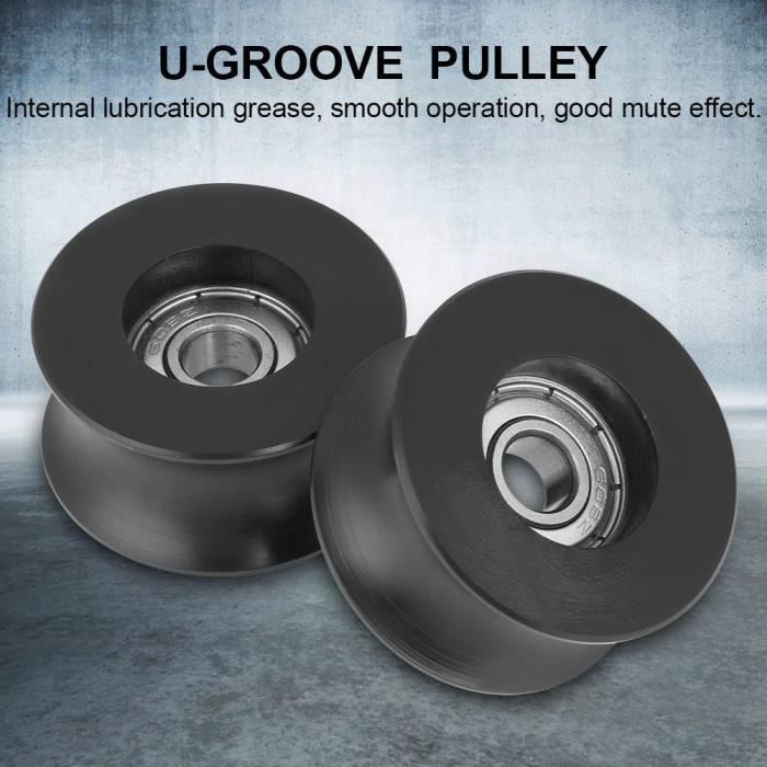 Haoweiwei HWW-Wheels 1pc 0840UU 8 mm 8x40x20.7mm Guide Groove Poulie scellé Rail roulement à Billes 