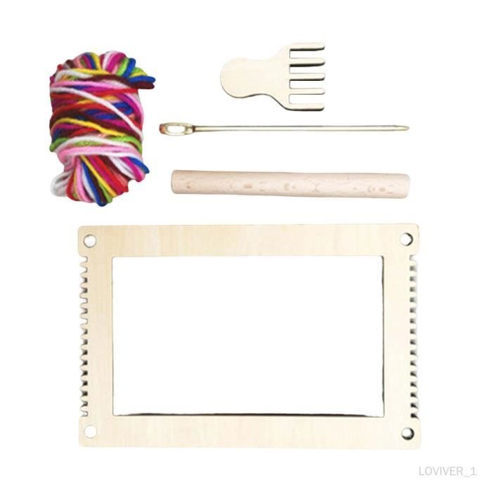Jeu Qui Est Ce Melissa & Doug Métier à Tisser En Bois Ajustable - Kit Créatif Complet Avec Fils Et Modèles Pour Enfants Dès 6 Ans
