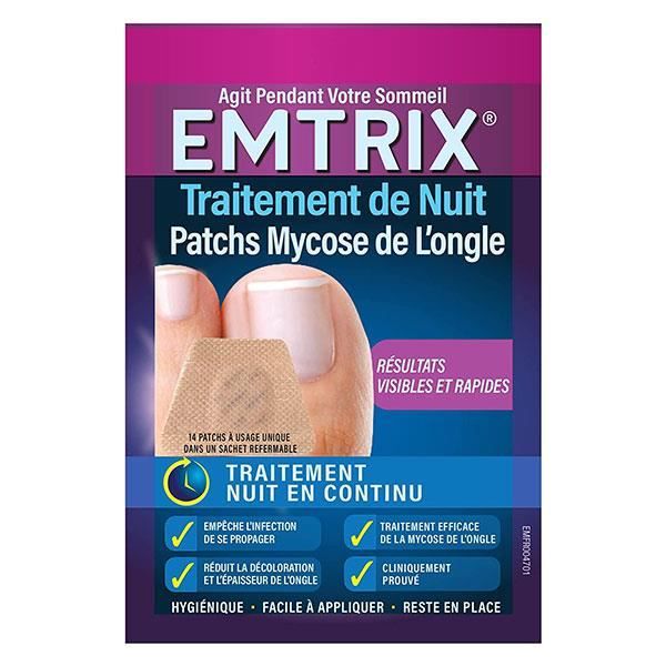 Emtrix Patch Nuit Traitement Mycose de l'Ongle 14 patchs