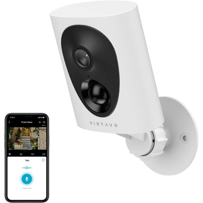 Caméras Dômes - Virtavo 1080p Caméra Surveillance Wifi Extérieure/intérieur À Batterie Nocture Couleur Fonctionne
