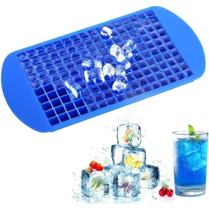 Lot De 3 Moules à Glaçons Silicone Carrés - 160 Glaçons Mini Par Moule, Anti-adhésif, Résistant -40°C à 230°C