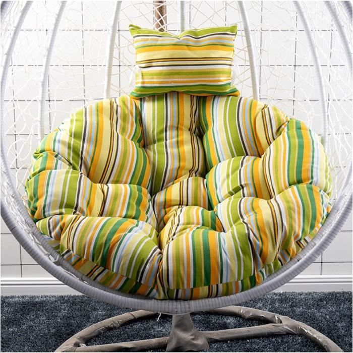 Coussin Surdimensionné Fauteuil Suspendu 90x120cm Blanc - Confort Balançoire