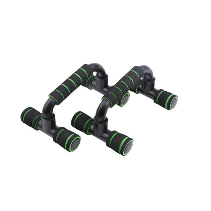 Barres De Pompes En Forme De S Avec Poignées Mousse Anti-dérapant – Leikefitness, Capacité 217,7 Kg, Acier Chromé