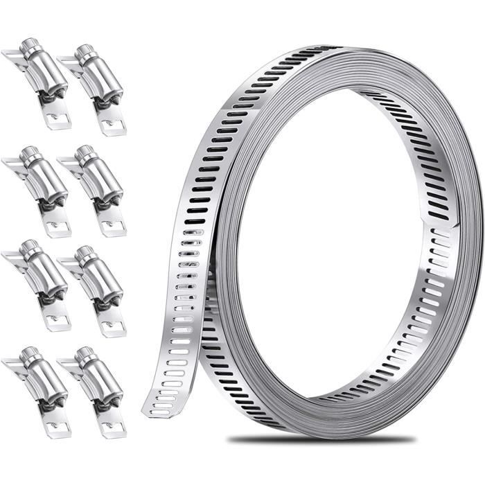 Lot De 2 Supports Muraux En Acier Inoxydable - Support De Plafond - Supports De Tuyau Réglables - Colliers De Serrage Pour Tuyaux De Diamètre Extérieur De 45 Mm à 48 Mm