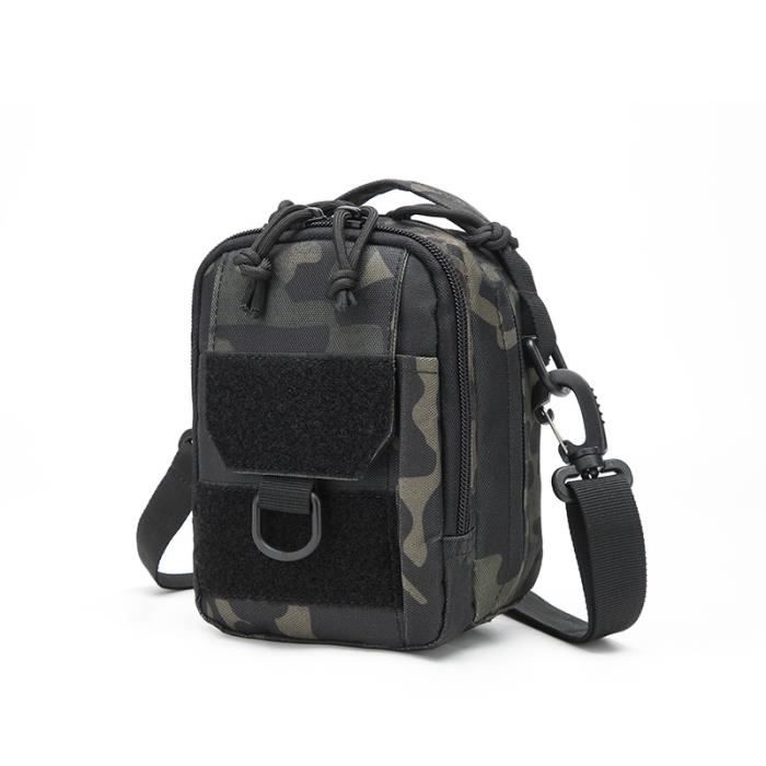 Sac banane de pêche – 100 kaki - Vert Kaki Bronze, Noir Fum - Caperlan