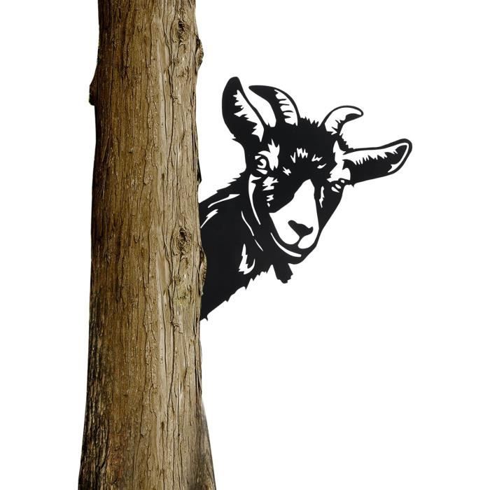 Bornhöft Mouton En Laine Rouillée – Décoration Jardin En Fer Massif 47x50 Cm – Piquet Extérieur Rustique