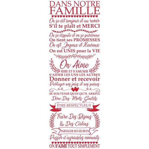 Sticker Vintage Citation Texte Dans Notre Famille 150x52 5 Cm Rouge Tex050 Achat Vente Stickers Cdiscount Sticker Vintage Citation Texte Dans Notre Famille 150x52 5 Cm Rouge Tex050 Achat Vente Stickers Cdiscount