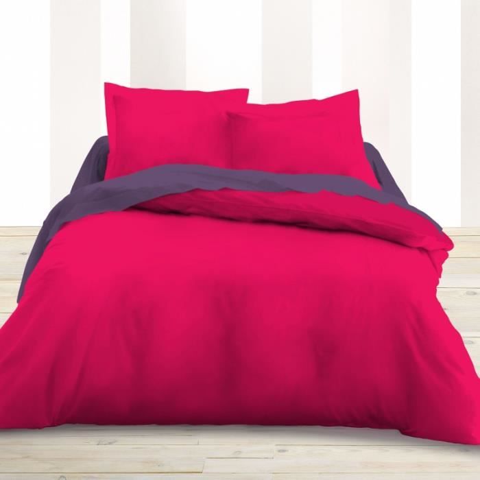 Copripiumino Matrimoniale 240x220 In Cotone 57 Fili/cm² – Colore Fucsia – Qualità Oeko-Tex