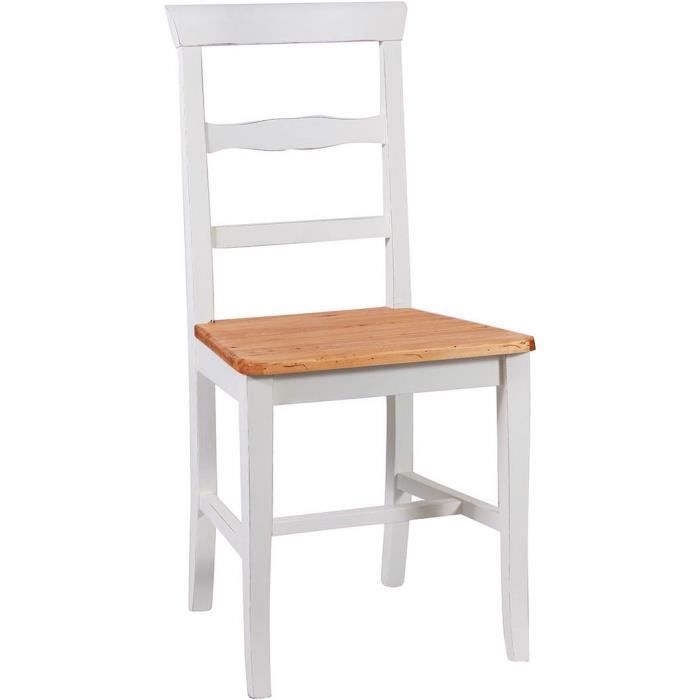 biscottini - chaise de campagne avec structure en bois de hêtre blanc et en bois massif, l45xpr43xh92 cm made in italy - l3916-bnt