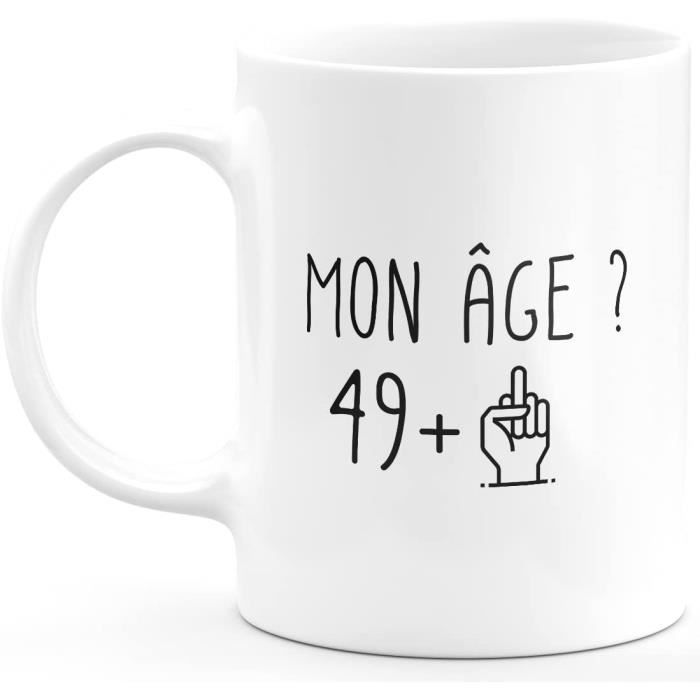 Mug Gravé Laser Vintage 1975 - Tasse Anniversaire 50 Ans Pour Homme Ou Femme - Cadeau Personnalisé Durable 300ml