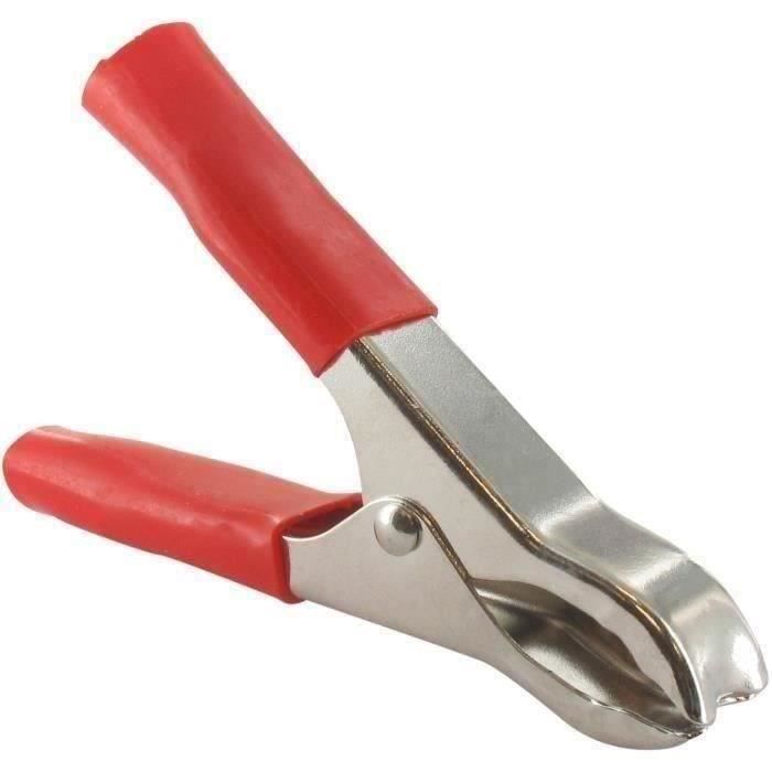 Lot de 10 Pinces clip 30A - Gainé rouge (négatif) - Réassort de notre Coffret 9218341