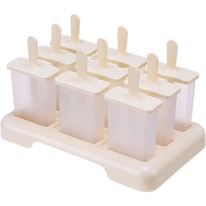 Moule à Popsicle, Moules à Popsicle 6 Pcs Moules à Glace en Silicone Sans BPA Moule à Popsicle Réutilisable Démoulage Facile (Bleu