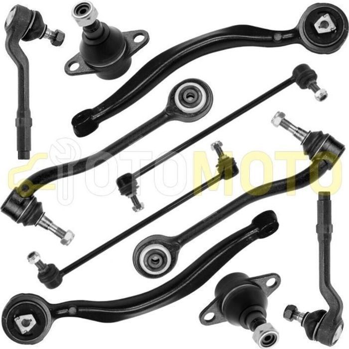 Kit bras de suspension avant compatible BMW X5 E53 triangle, rotule, biellette 10 pièces