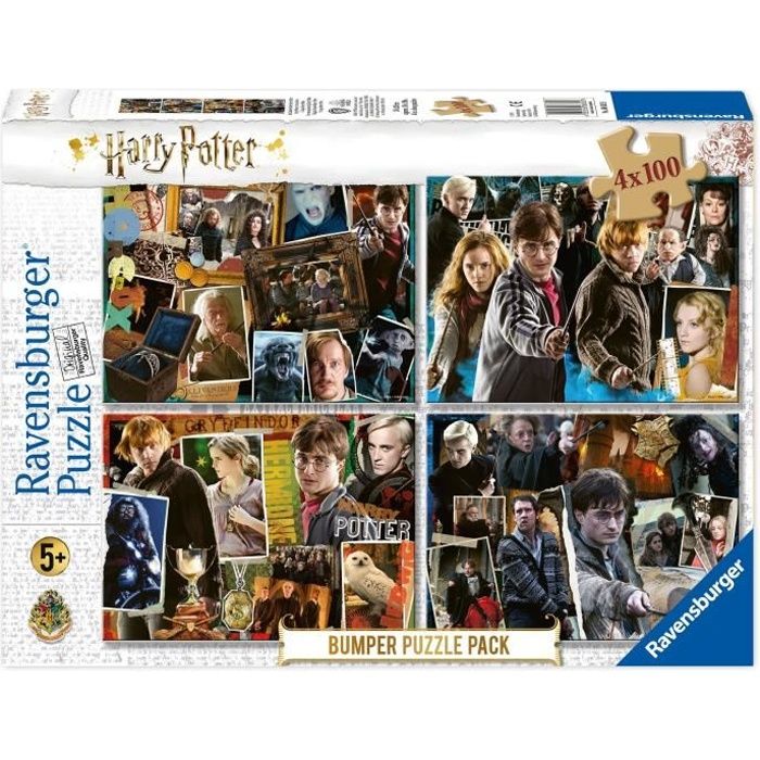 Puzzles Harry Potter - Ravensburger - 4x100 pièces - Fantastique - Mixte - A partir de 6 ans