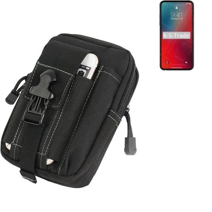 Grand Pochette ceinture pour Apple iPhone 12 Pro Max noir Housse -  Cdiscount Téléphonie