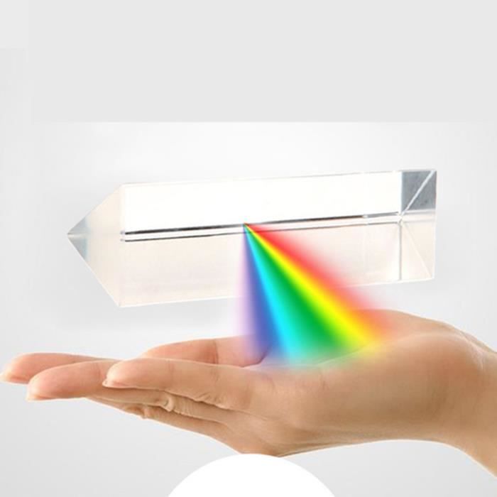 Prisme Optique Triangulaire En Verre K9 - 14x14x80 Mm - Crée Un Arc-en-ciel Par Réfraction, Pour Expériences Scientifiques, Photo
