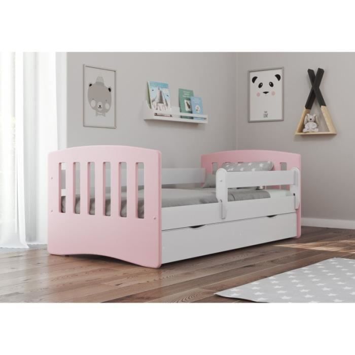 Lit - Kocot Kids - Classic 1 - Rose poudré - Sans tiroir - 140x80 cm Lit - Kocot Kids - Classic 1 - Rose poudré - Sans tiroir - 140x80 cm