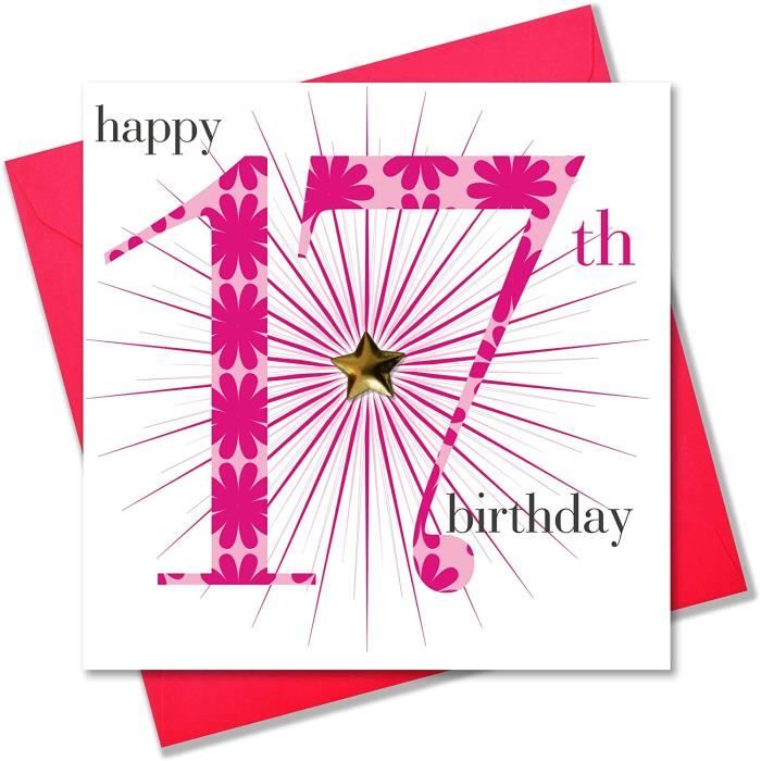 Carte D Anniversaire Fille 17ans 378 Cdiscount Beaux Arts Et Loisirs Creatifs