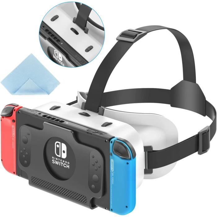 Casque Vr pour Nintendo Switch.Casque de réalité virtuelle Lunettes Vr pour  Jeu Switch avec sangle appropriée haute qualité