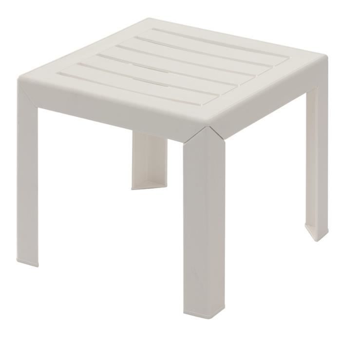Tables de jardin GROSFILLEX Miami Table, Blanc, 40 x 40 cm 99364