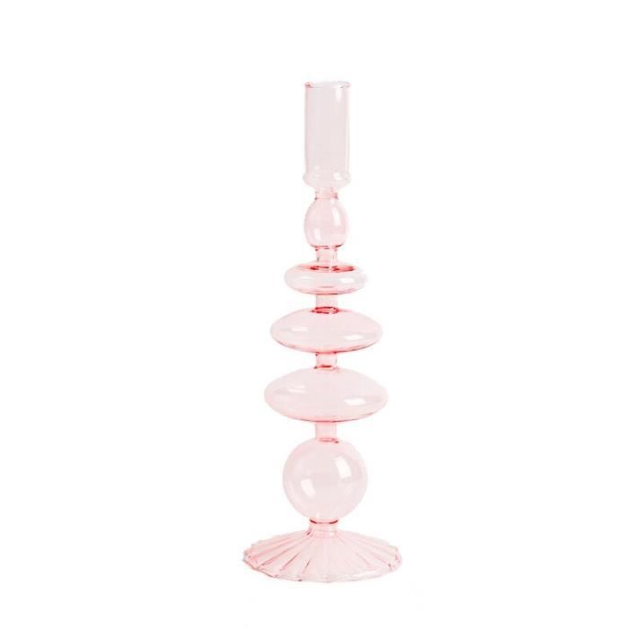 Photophore Maddy en verre martelé beige clair