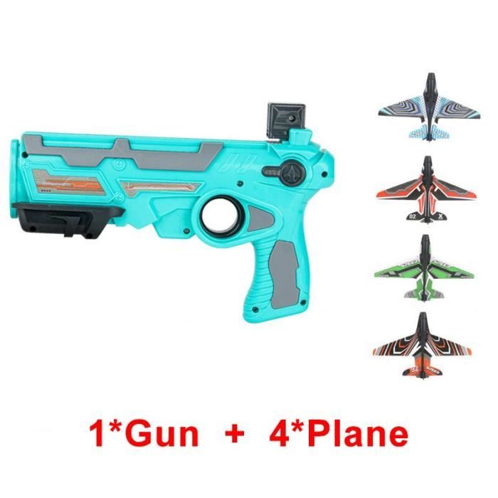 couleur vert pistolet 4 avion lanceur d'avion, jouet pistolet à catapulte, avion pour enfants, jeu de tir, jo
